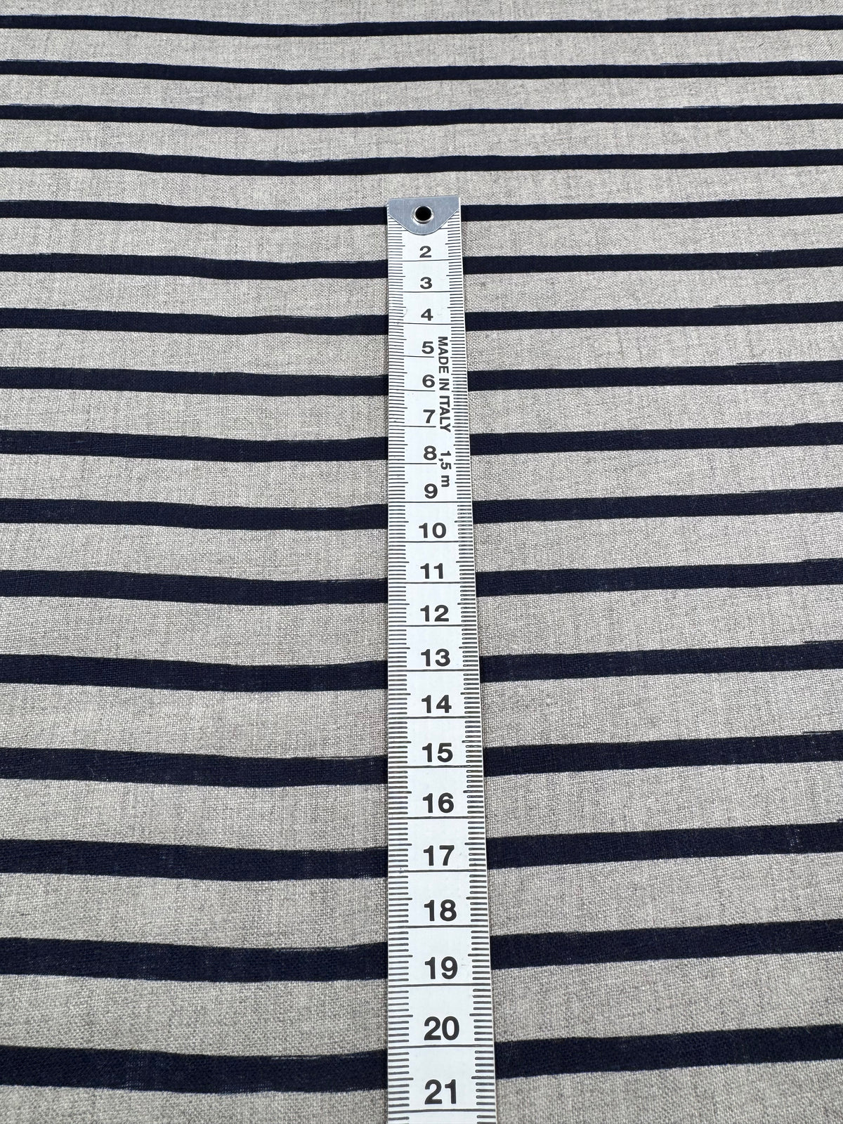 Safari navy linen draped to show its soft fall