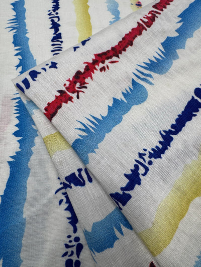 Riviera stripe linen blend fabric