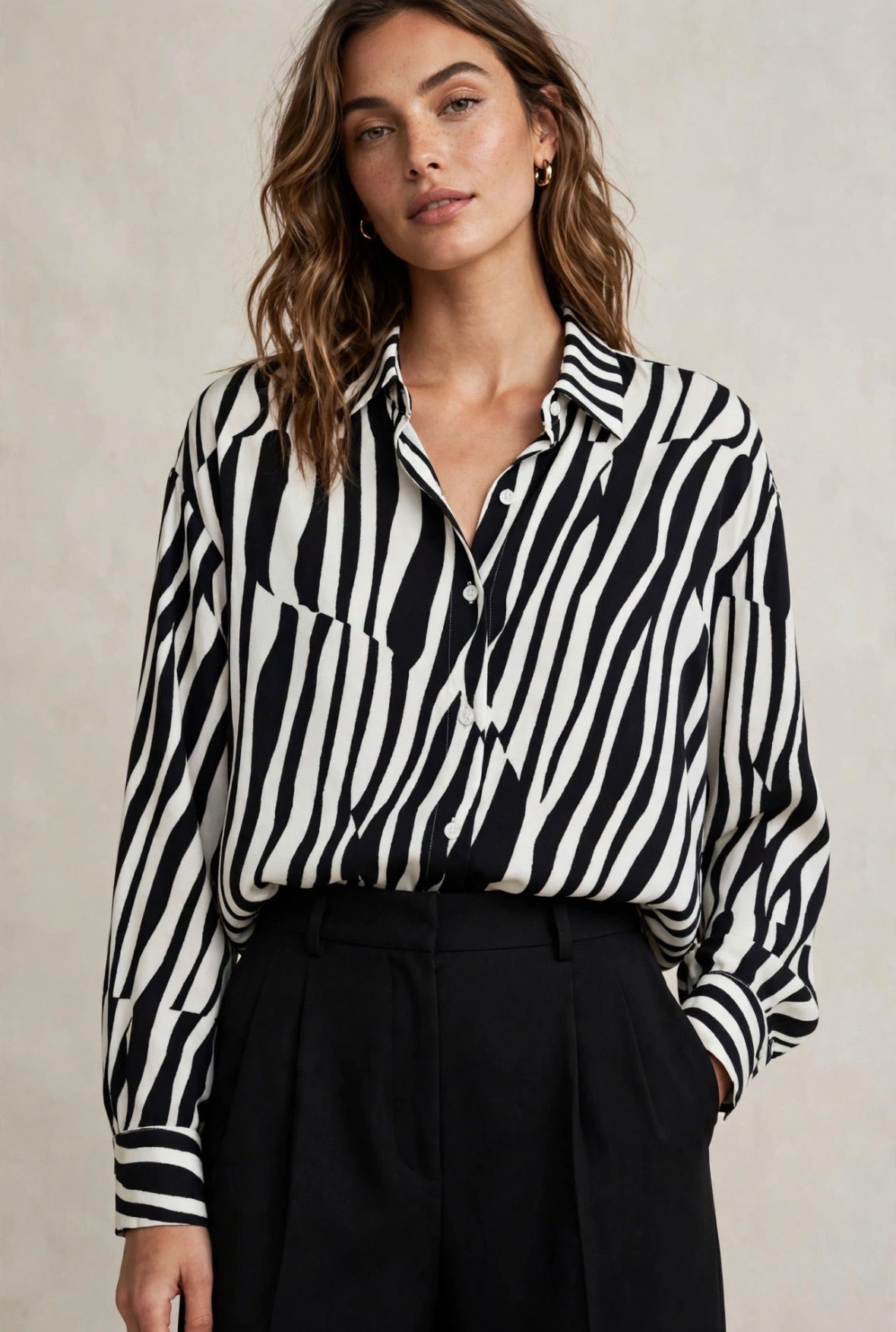 Silkyfall rayon - Zebra Rush - 150cm