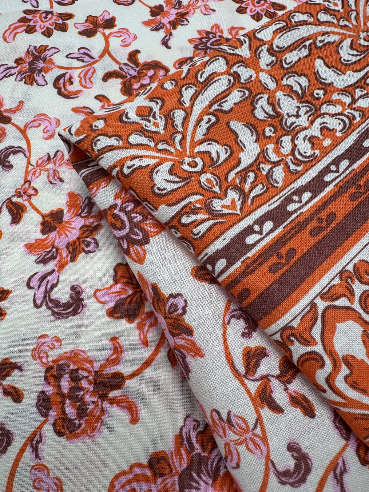 Golden Poppy tapestry linen blend fabric