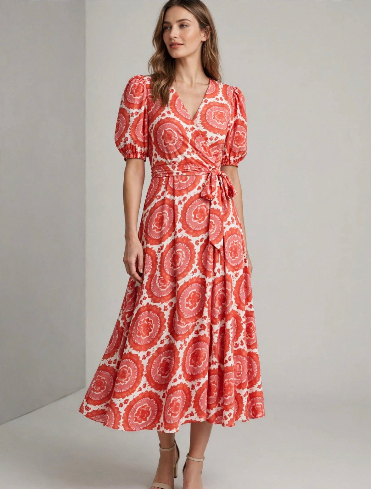 Silkyfall rayon
 - Peach Medallion - 145cm