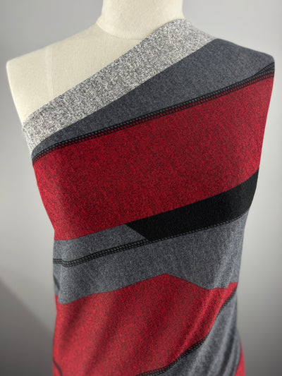 Geo Circuit textured knit fabric