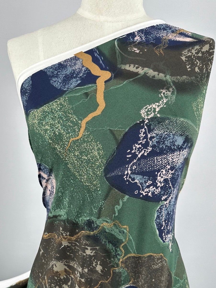 Printed Lycra - Drifter - 150cm