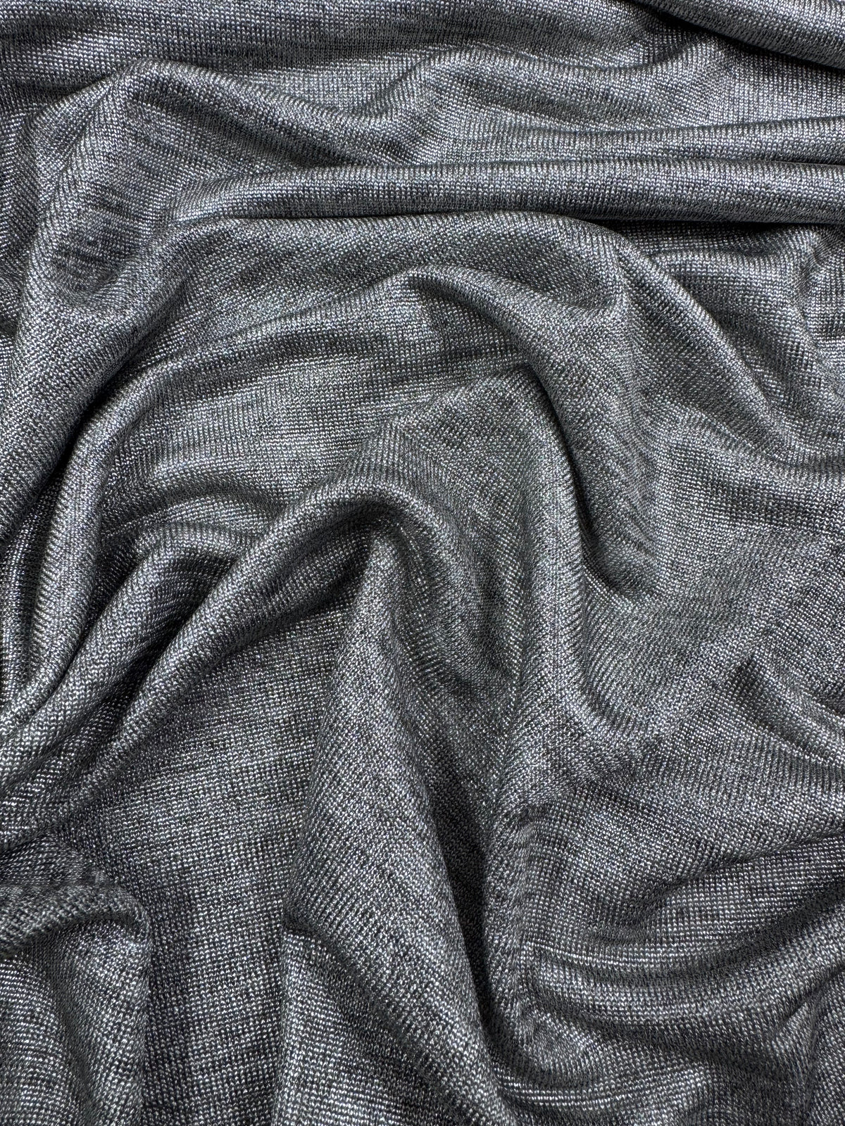 Metallic Knit Jersey - Grey - 145cm