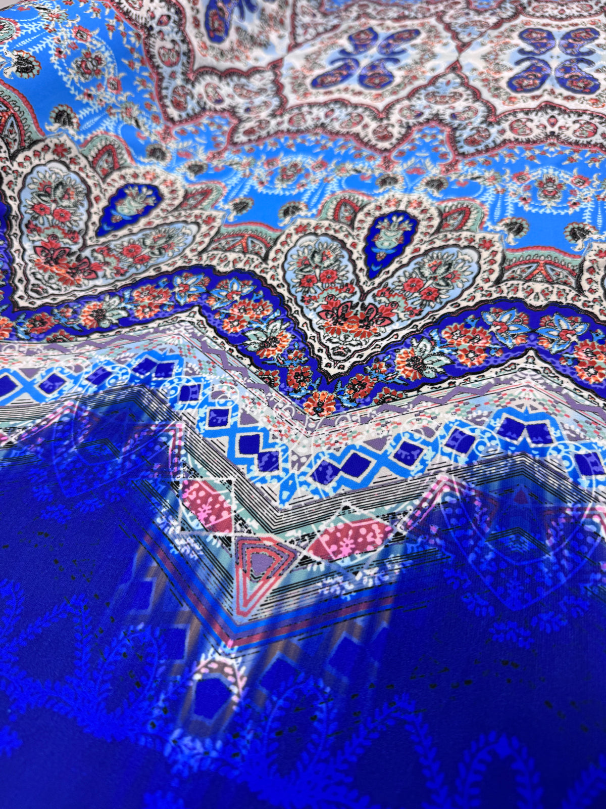 Designer Lycra - Cobalt Bazaar - 150cm
