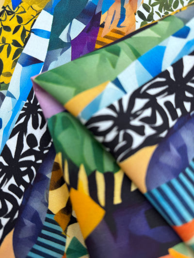 Designer Rayon - Tropical Mosaic - 145cm