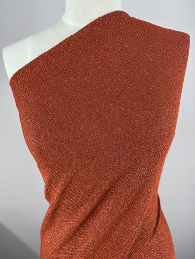 Viscose Rib Knit - Ketchup & Gold - 130cm