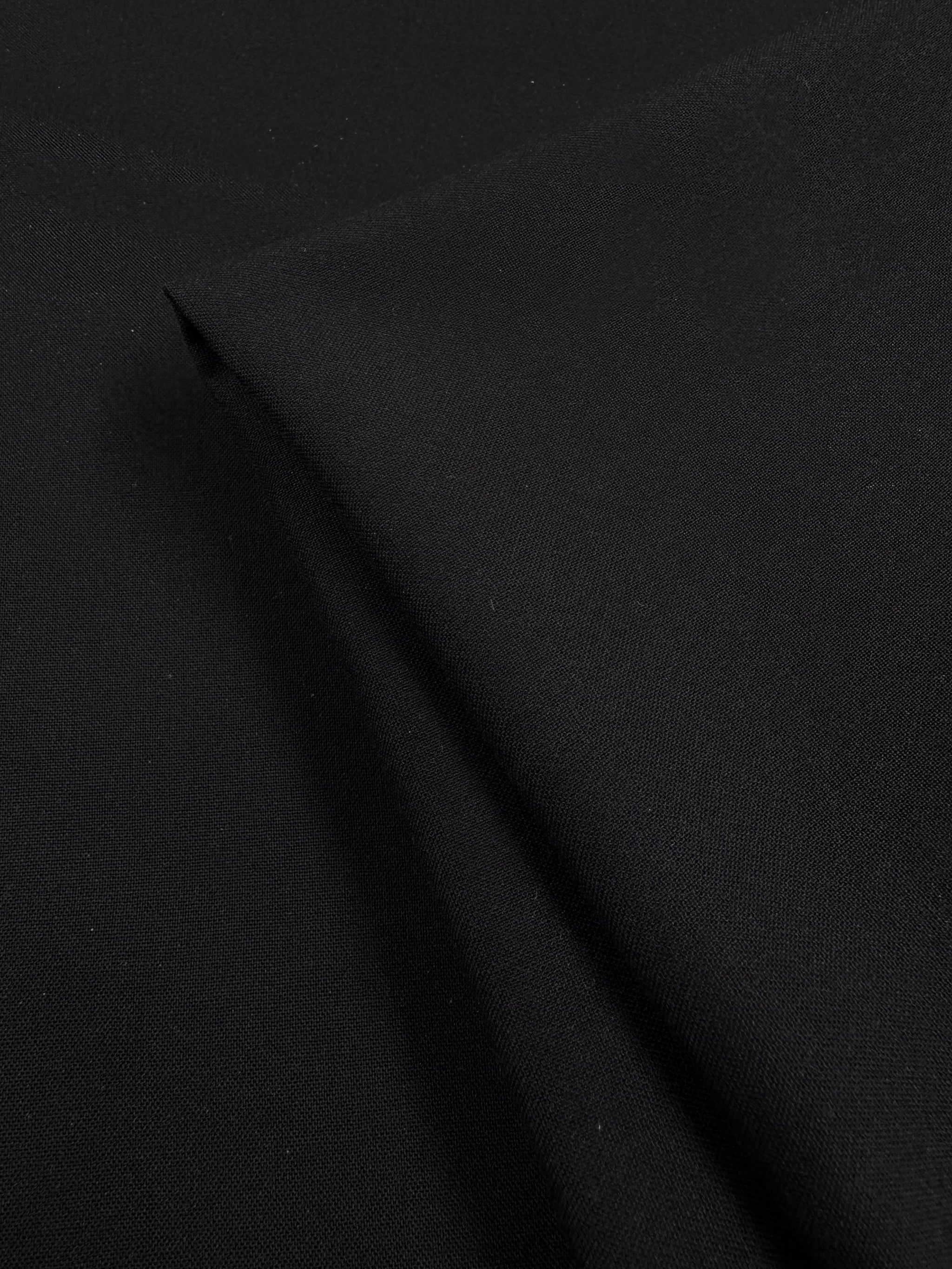 Plain Rayon - Black - 145cm