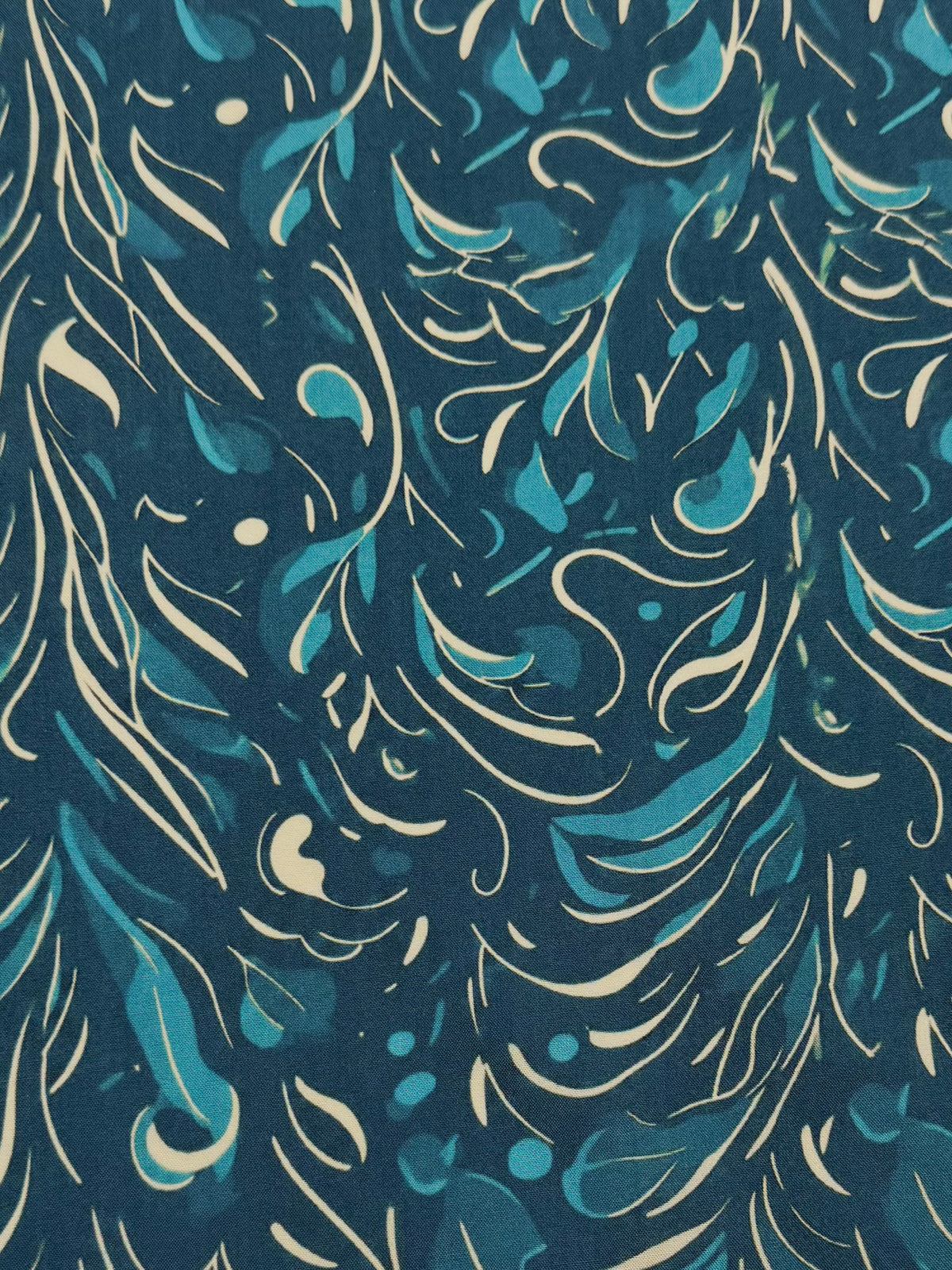 Silkyfall rayon - Emerald Flourish - 150cm
