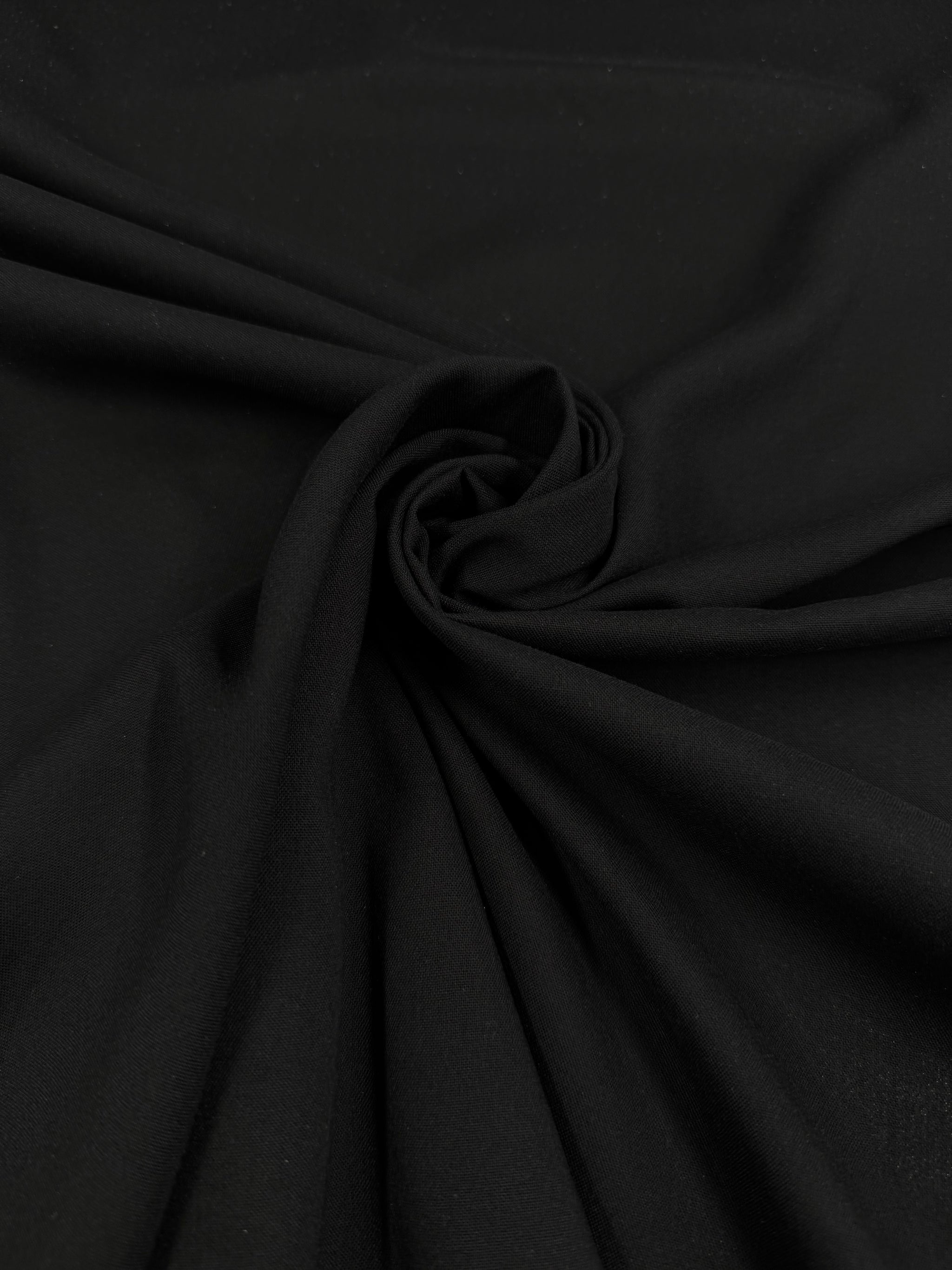 Plain Rayon - Black - 145cm