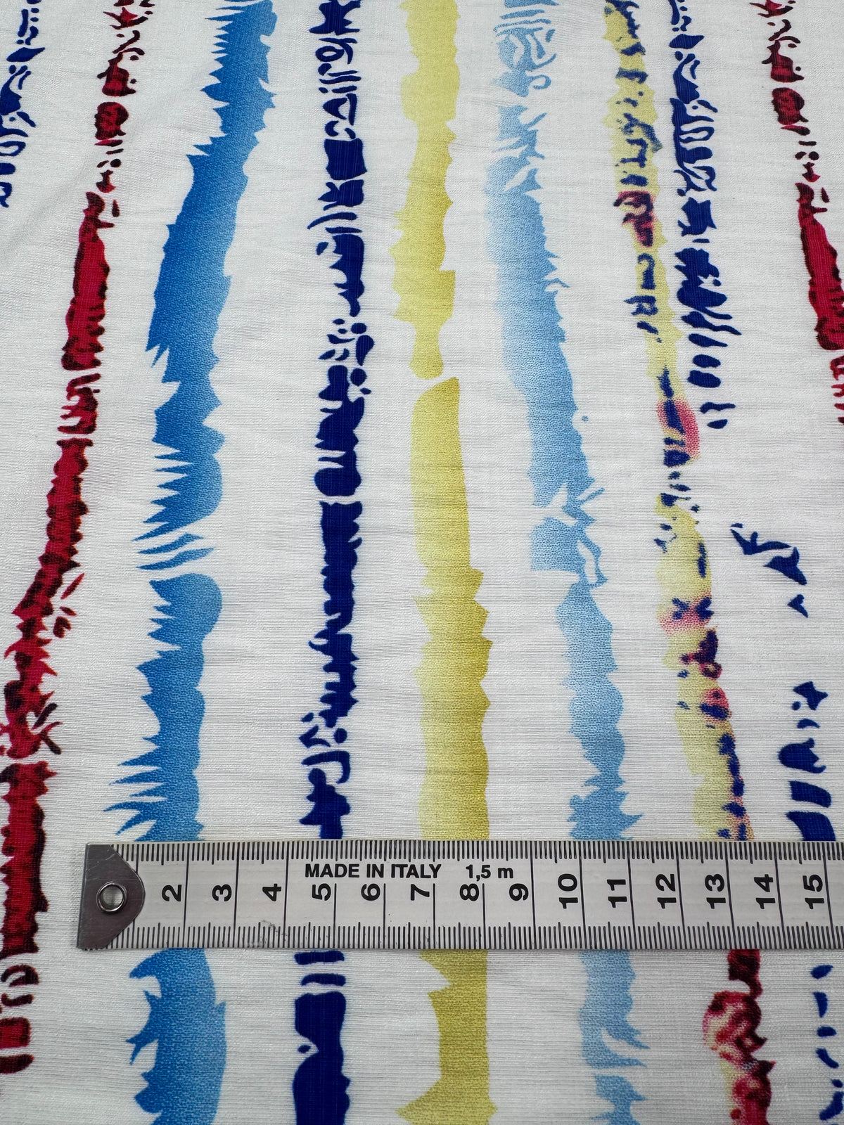 Riviera stripe linen blend fabric weave detail