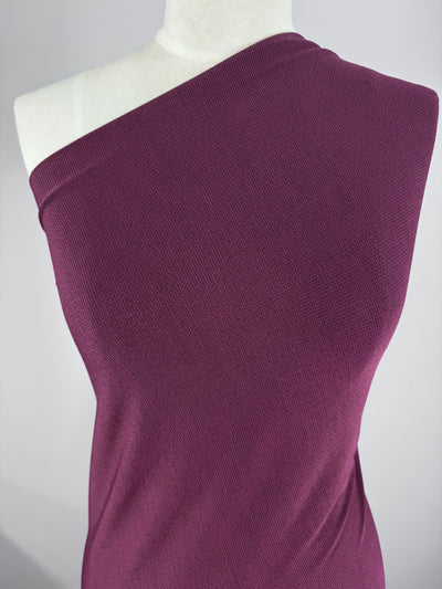 Textured Knit - Black / Cordovan - 150cm