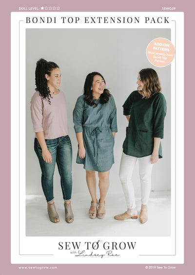 Pattern - Sew to Grow - Bondi Top Extension Pack