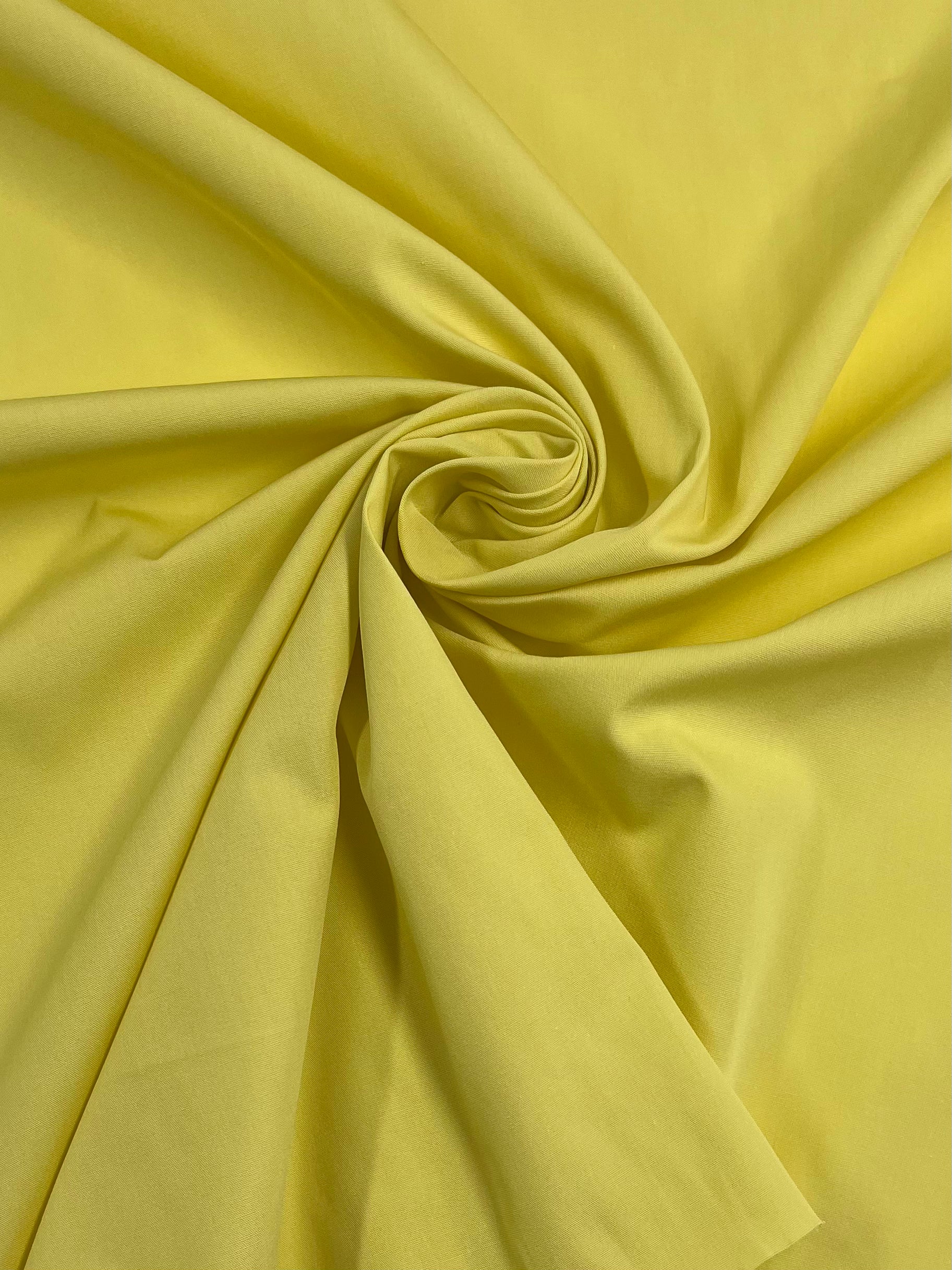 Plain Cotton - Pale Banana - 150cm