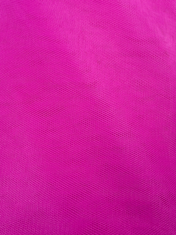 Close-up of Soft Tulle - Very Berry (150cm) by Super Cheap Fabrics, featuring vibrant magenta mesh with fine, repeating diamond patterns—perfect for costumes or bridal veils.