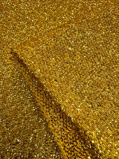 Lurex Stretch Knit - Gold - 155cm
