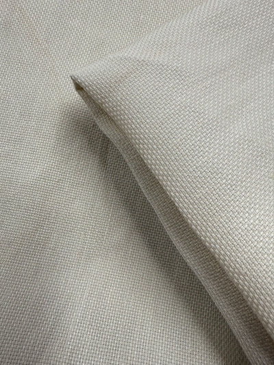 Hopsack Stretch Crepe Linen - Cream - 132cm