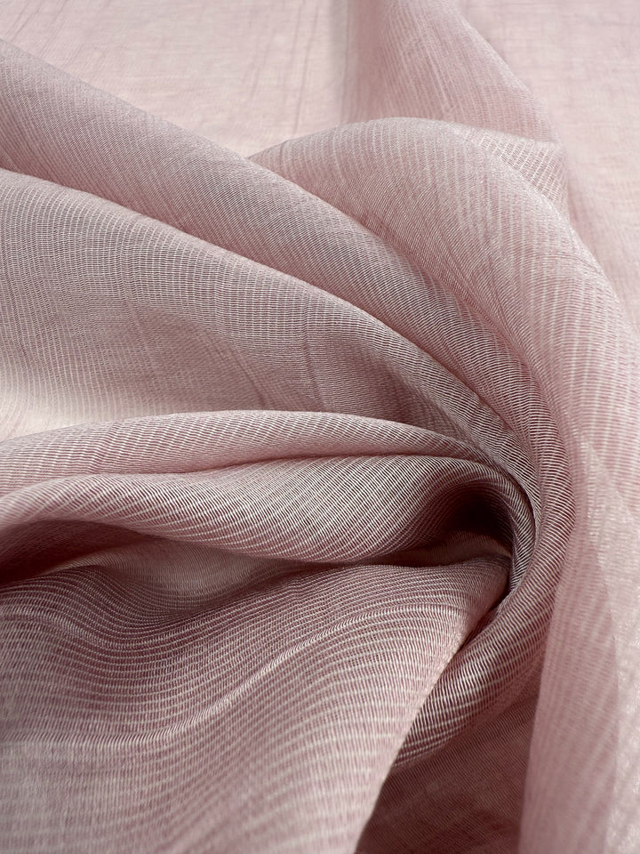 Textured Designer Voile - Silver Pink (155cm) by Super Cheap Fabrics features a delicate woven texture and soft drape, making it an ideal lightweight choice for airy summer dresses that evoke softness and fluidity.