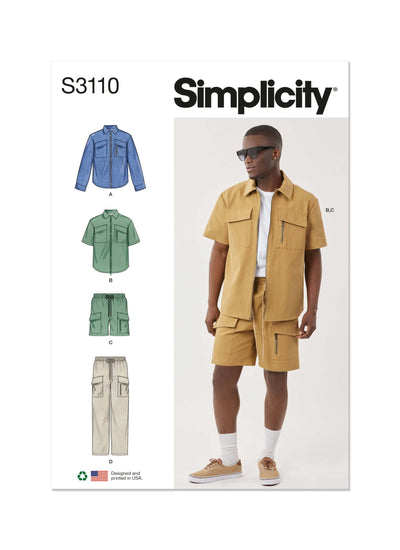 Pattern - Simplicity - S3110 - Men’s Shirts, Shorts and Trousers